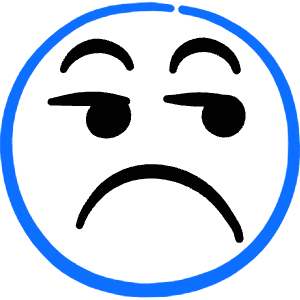 Smiley Grumpy Icon from Freehand Duotone - Free Set