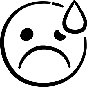 Smiley In Trouble Icon from Freehand Line - Free Set