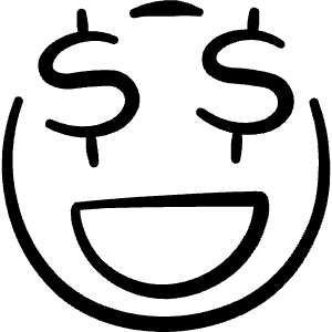 Smiley Rich Icon from Freehand Line - Free Set