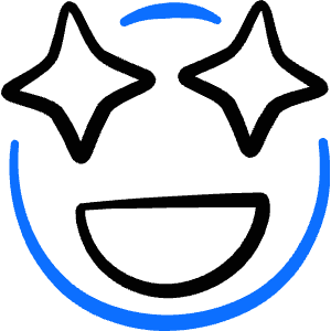 Smiley Shine Big Eyes Icon from Freehand Duotone - Free Set