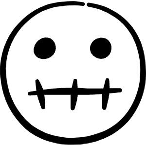 Smiley Zipped Icon from Freehand Line - Free Set