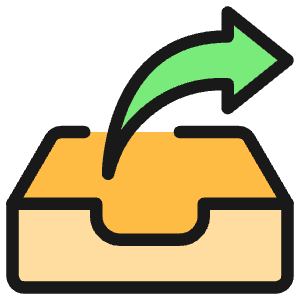 Drawer Send Icon from Ultimate Colors - Free Set