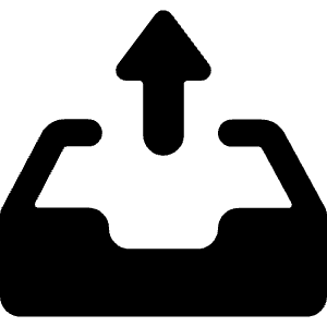 Drawer Upload Icon from Ultimate Bold - Free Set