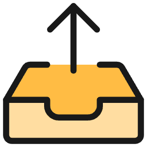 Drawer Upload Icon from Ultimate Colors - Free Set