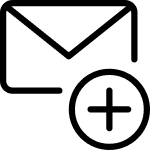 Email Action Add Icon from Ultimate Light - Free Set
