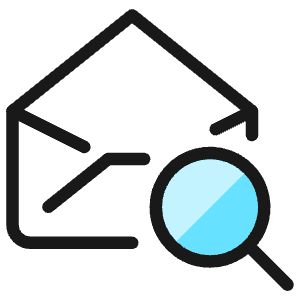 Email Action Search 1 Icon from Ultimate Colors - Free Set