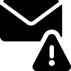Email Action Warning Icon from Ultimate Bold - Free Set