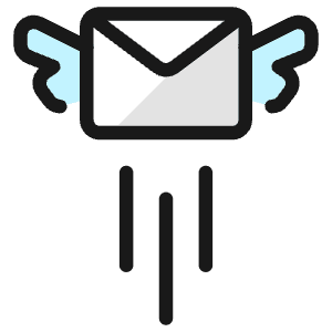 Send Email Fly Icon from Ultimate Colors - Free Set