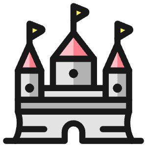 Amusement Park Castle Icon from Ultimate Colors - Free Set