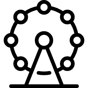 Amusement Park Ferris Wheel Icon from Ultimate Light - Free Set