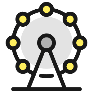 Amusement Park Ferris Wheel Icon from Ultimate Colors - Free Set