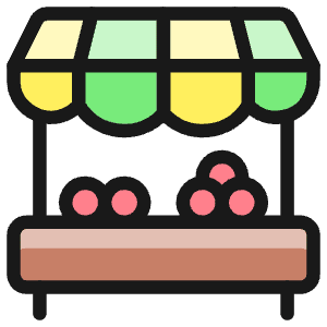 FarmerS Market Kiosk 1 Icon from Ultimate Colors - Free Set