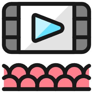 Movie Cinema Watch Icon from Ultimate Colors - Free Set
