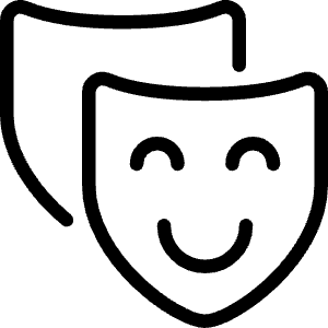 Show Theater Masks Icon from Ultimate Light - Free Set