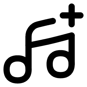 Add To Playlist Icon from Flex Line - Free Set