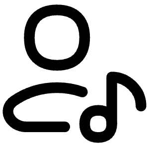 Artist Song Icon from Flex Line - Free Set