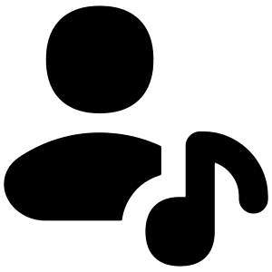 Artist Song Icon from Flex Solid - Free Set