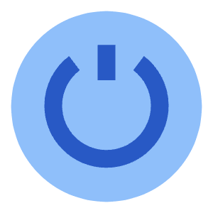 Button Power Circle 1 Icon from Sharp Flat - Free Set