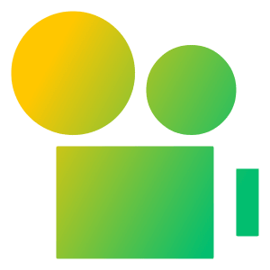 Camera Video Icon from Sharp Gradient- Free Set