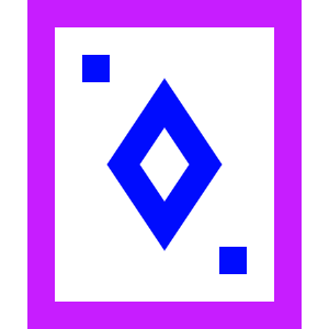 Card Game Diamond Icon from Sharp Neon - Free Set