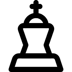 Chess King Icon from Core Line - Free Set