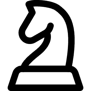 Chess Knight Icon from Core Line - Free Set