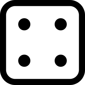 Dice 4 Icon from Core Line - Free Set