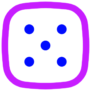 Dice 5 Icon from Flex Neon - Free Set