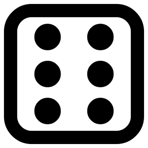 Dice 6 Icon from Core Remix - Free Set