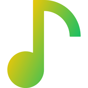 Music Note 1 Icon from Sharp Gradient- Free Set