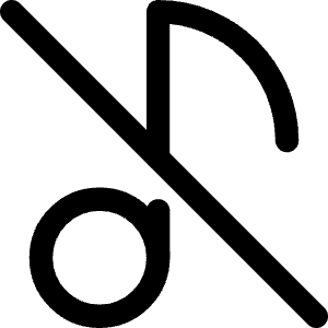 Music Note Off 1 Icon from Core Line - Free Set