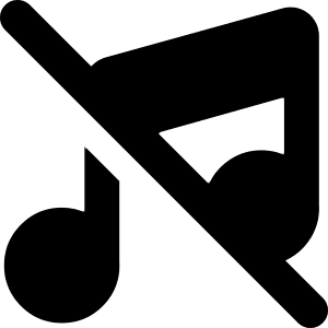 Music Note Off 2 Icon from Core Solid - Free Set