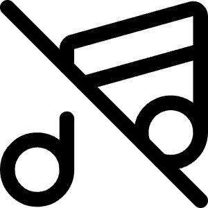 Music Note Off 2 Icon from Core Line - Free Set