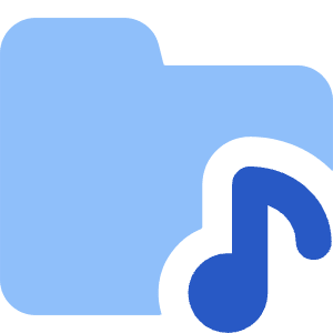 Play List Folder Icon from Core Flat - Free Set