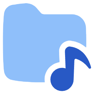 Play List Folder Icon from Plump Flat - Free Set