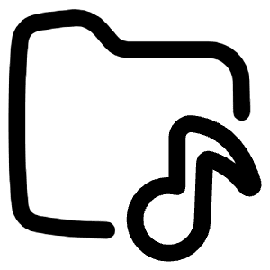 Play List Folder Icon from Plump Line - Free Set