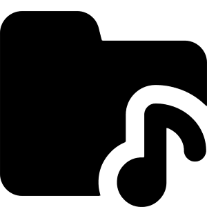 Play List Folder Icon from Core Solid - Free Set