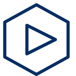 Play Media Video Hexagon Icon from Cyber Line - Free Set