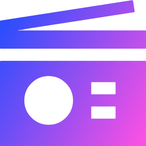 Radio Icon from Sharp Gradient- Free Set