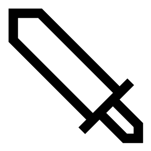 Sword Attack Icon from Sharp Line - Free Set