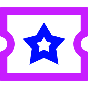 Ticket Star Icon from Sharp Neon - Free Set