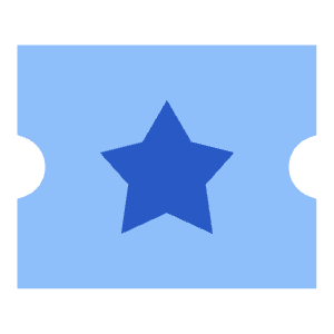 Ticket Star Icon from Sharp Flat - Free Set