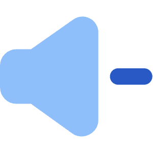 Volume Down Icon from Core Flat - Free Set