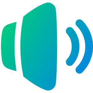 Volume Level High Icon from Plump Gradient - Free Set