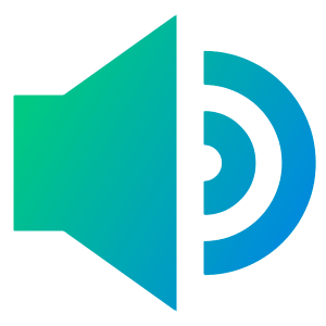 Volume Level High Icon from Sharp Gradient- Free Set
