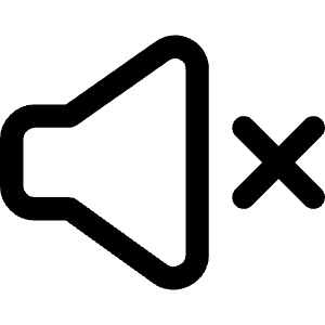 Volume Mute Icon from Core Line - Free Set