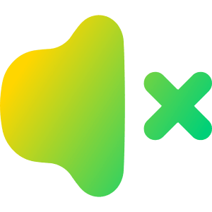 Volume Mute Icon from Flex Gradient - Free Set