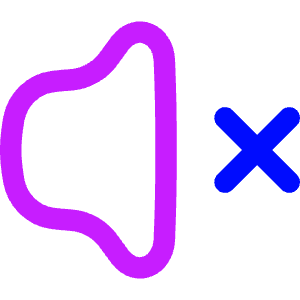 Volume Mute Icon from Flex Neon - Free Set