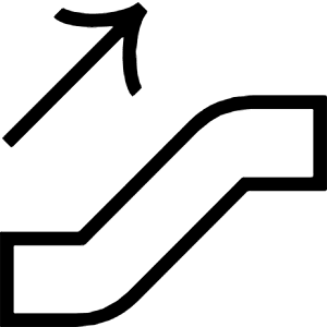 Escalator Up Arrow Icon from Guidance – Free Set