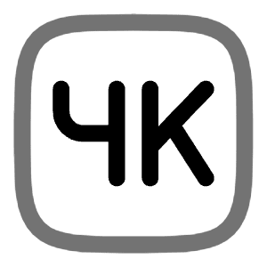 4K Icon from Solar Line Duotone Set